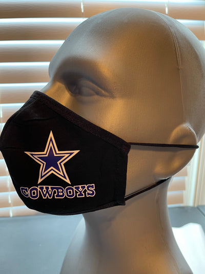 Dallas COWBOYS Face Mask with Adjustable Ear Loops