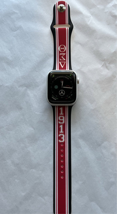 Delta Sigma Theta Apple Watch Band Size 42/44/45 MM Black