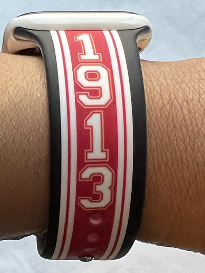 Delta Sigma Theta Apple Watch Band Size 42/44/45 MM Black