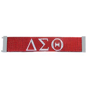 Delta Sigma Theta Austrian Crystal Cuff Bracelet Red