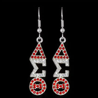 Delta Sigma Theta Austrian Crystal Earrings