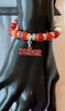 Delta Sigma Theta Bling Natural Agate Soror Charm Bracelet