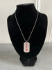 Delta Sigma Theta Bling Rhinestone Dog Tag Necklace