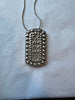 Delta Sigma Theta Bling Rhinestone Dog Tag Necklace