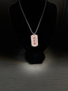 Delta Sigma Theta Bling Rhinestone Dog Tag Necklace