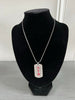 Delta Sigma Theta Bling Rhinestone Dog Tag Necklace