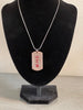 Delta Sigma Theta Bling Rhinestone Dog Tag Necklace