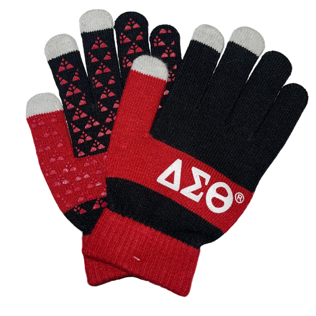 Delta Sigma Theta Knit Texting Gloves Black – D9 Greeks