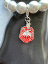 Delta Sigma Theta Pearl Shield Elastic Bracelet