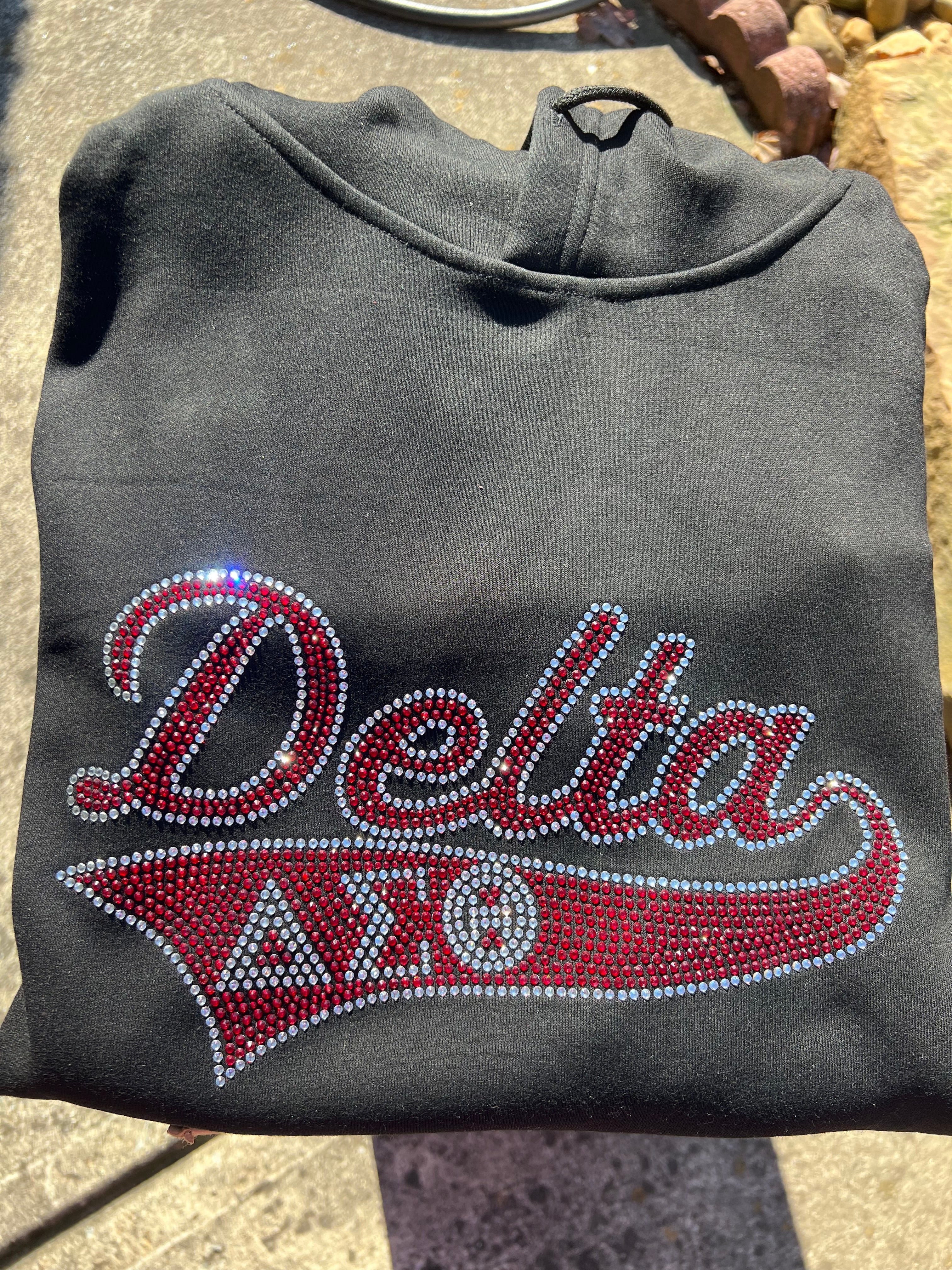 Delta Sigma Theta 1913 Rhinestone Bling T-Shirt | D9 Greeks Small, image size:3024x4032