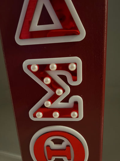 Delta Sigma Theta Wooden Paddle Red