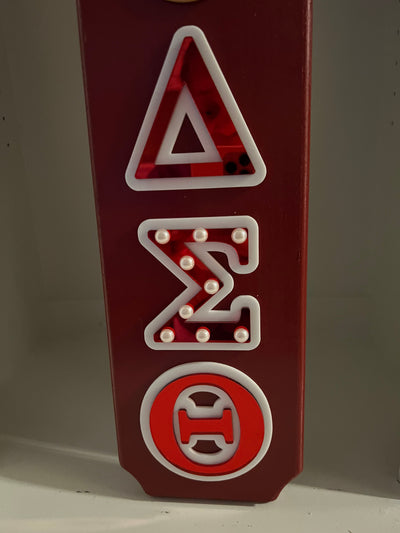 Delta Sigma Theta Wooden Paddle Red