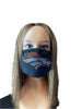 Denver Broncos Bling Rhinestone Face Mask Front Logo Blue Letters
