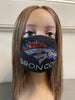 Denver Broncos Bling Rhinestone Face Mask Front Logo Clear Letters