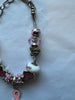 Breast Cancer Awareness Bling Ribbon Charm Bracelet