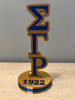Sigma Gamma Rho Desk Plate Tower Gold