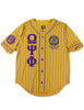 Omega Psi Phi Baseball Jersey Gold