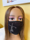 FAITH Side Cross Bling Face Mask Clear
