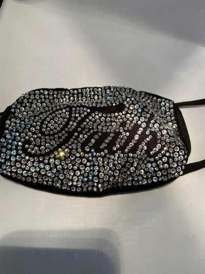 Faith Crystal Color Full Rhinestone Face Mask