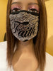 Faith Crystal Color Full Rhinestone Face Mask