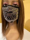 Faith Crystal Color Full Rhinestone Face Mask