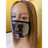 Howard University Rhinestone Bling Face Mask Blue