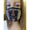 Howard University Rhinestone Bling Face Mask Blue