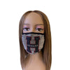 Howard University Rhinestone Bling Face Mask Blue