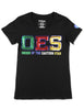OES Eastern Star Sequin Patch Tee Black