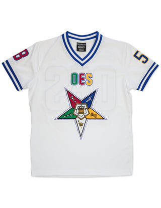 OES Eastern Star Bling Football Jersey White