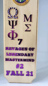 Omega Psi Phi Custom Wooden Paddle Gold Colored Paddle