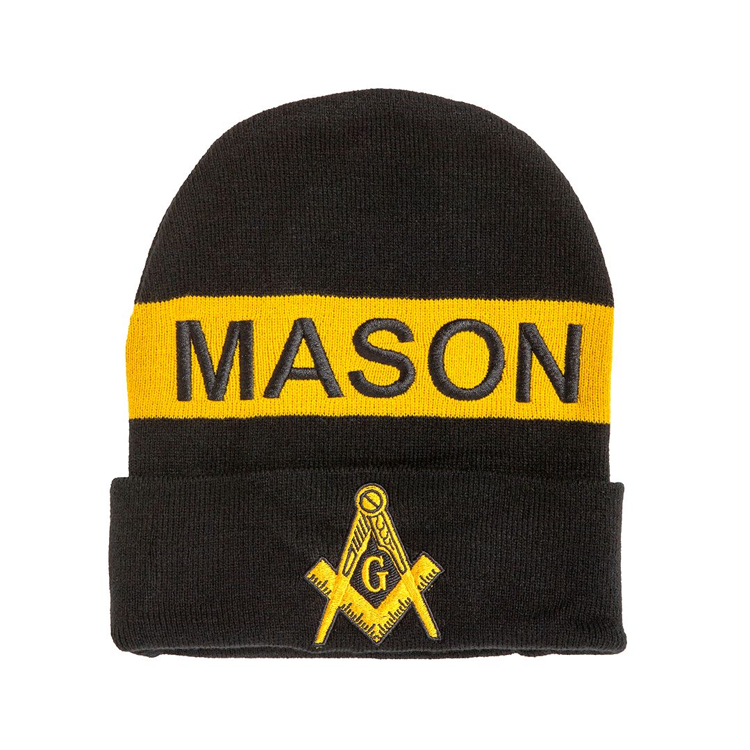 Masonic Knit Embroidered Beanie Cap