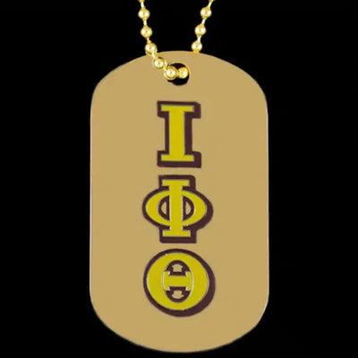 Iota Phi Theta Double Side Dog Tag Necklace