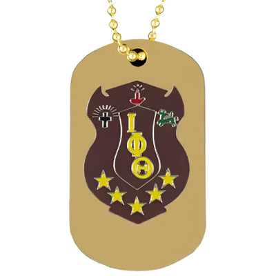 Iota Phi Theta Double Side Dog Tag Necklace