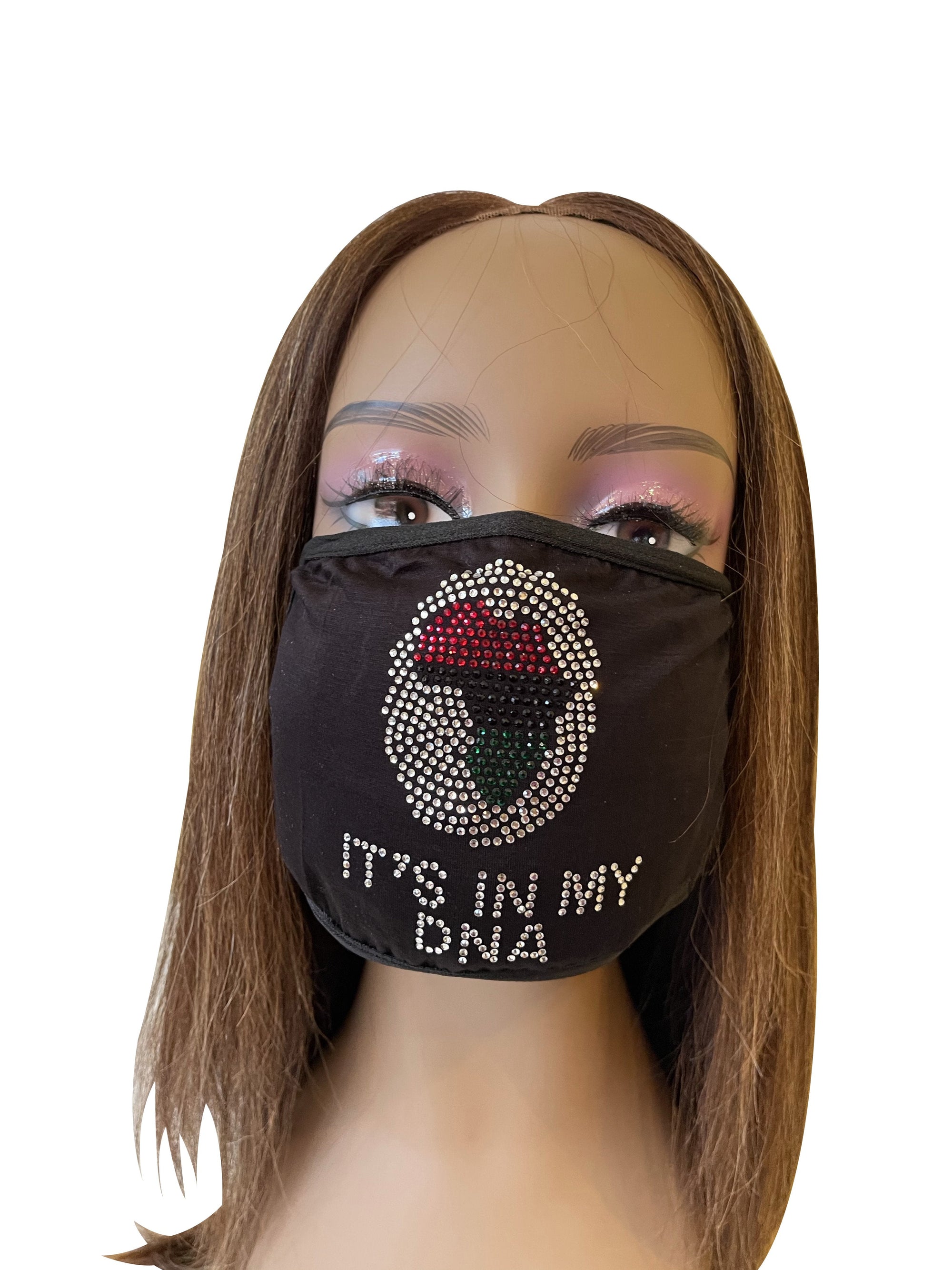 It’s In My DNA Africa Bling Rhinestone Face Mask