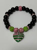 Kamala Harris Heart Of America Bling Bracelet Black Pearl