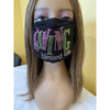 Living My Blessed Life Rhinestone Bling Face Mask Pink