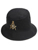 Masonic Reversible Bucket Hat Black