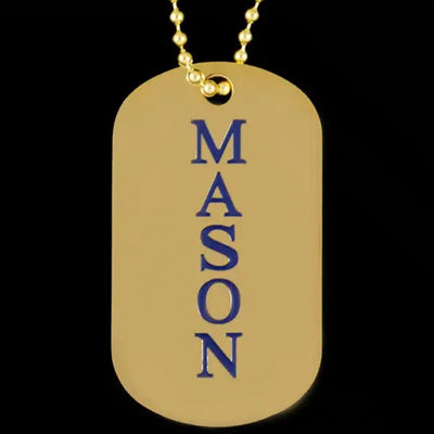 Masonic Double Side Dog Tag Necklace