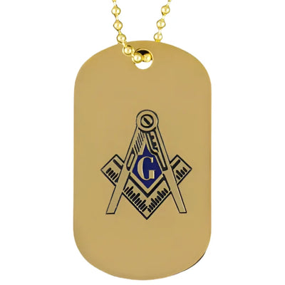 Masonic Double Side Dog Tag Necklace