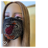Miami Heat Rhinestone Bling Face Mask Washable