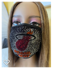 Miami Heat Rhinestone Bling Face Mask Washable