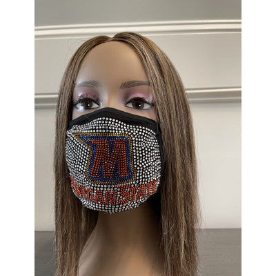 Morgan State University Bling Rhinestone Face Mask