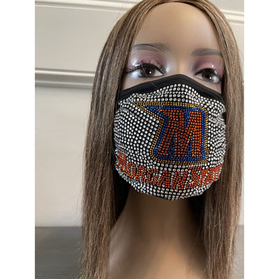 Morgan State University Bling Rhinestone Face Mask