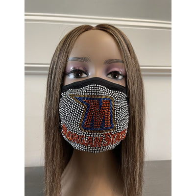 Morgan State University Bling Rhinestone Face Mask