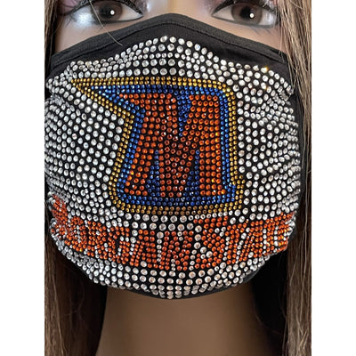 Morgan State University Bling Rhinestone Face Mask