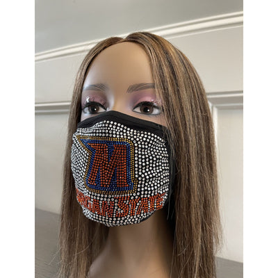 Morgan State University Bling Rhinestone Face Mask