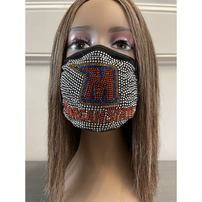 Morgan State University Bling Rhinestone Face Mask