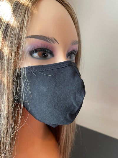 New Orleans Saints Bling Face Mask Black and Gold