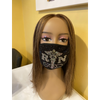 Nurse Caduceus with AB Crystals Bling Face Mask